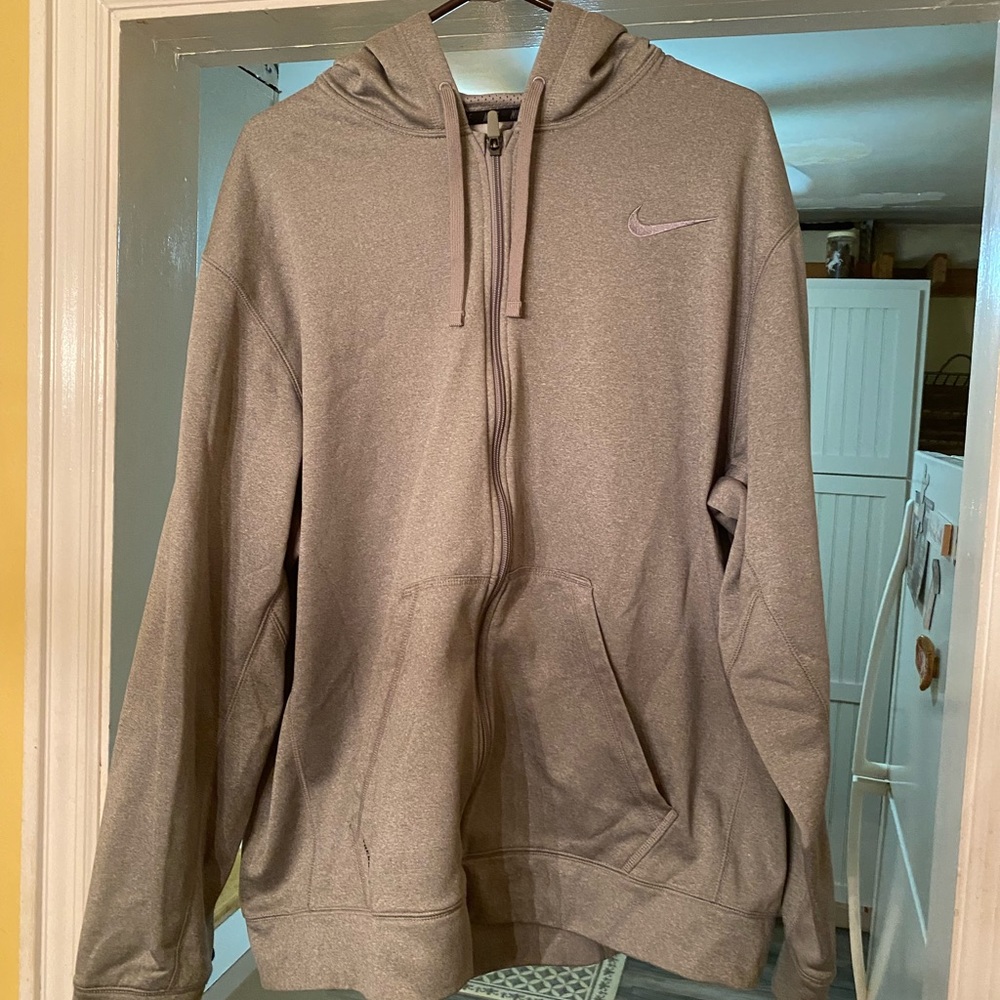 Men’s Nike therma fit hoodie heather gray xxl